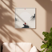 禅僧のパスの壁アート – ミニマリストインクデコール ポスター