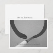 禅円相書道筆 招待状 (正面/裏面)