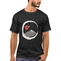 禅円相月山ジャパニーズTシャツ