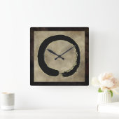 禅円 スクエア壁時計 (ホーム)