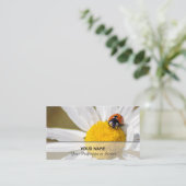 禅前向きと教育のための幸運なラディバグ 名刺 (スタンド正面)