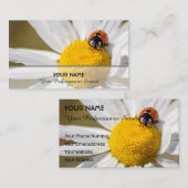 禅前向きと教育のための幸運なラディバグ 名刺 (正面/裏面)