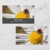 禅前向きと教育のための幸運なラディバグ 名刺 (正面/裏面)