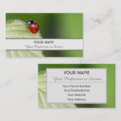 禅前向きと教育のための幸運なラディバグ 名刺 (正面/裏面)