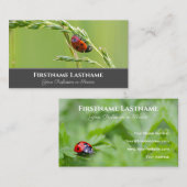 禅前向きと教育のための幸運なラディバグ 名刺 (正面/裏面)