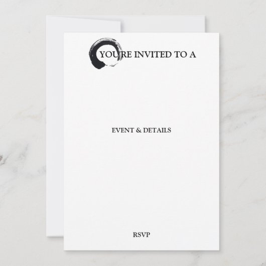 禅喜びEnso書中国の道 招待状 (裏面)