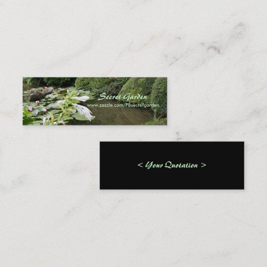 禅園の名刺入りのホスタ スキニー名刺 (正面/裏面)