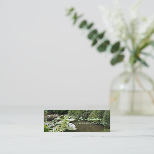 禅園の名刺入りのホスタ スキニー名刺 (スタンド正面)