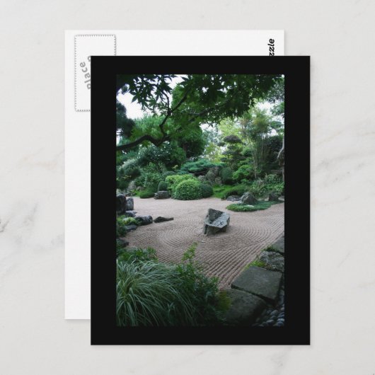 禅園の風景と庭園の写真 ポストカード (正面/裏面)
