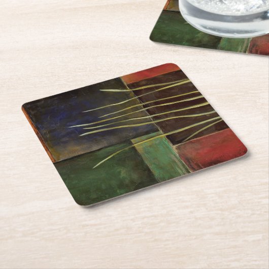 禅園I スクエアペーパーコースター (アングル)