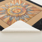 禅坊モダン保オレンジサンアローズブリック シェルパブランケット (3/4)