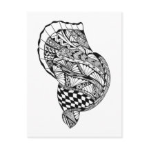  禅堂美術海殻白黒型