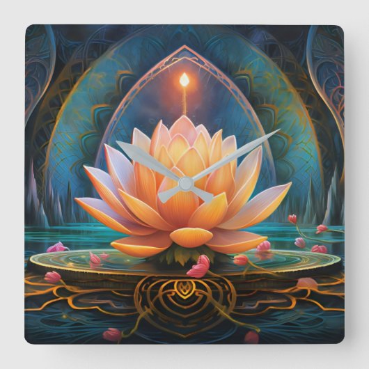 禅壁時計 スクエア壁時計 (正面)