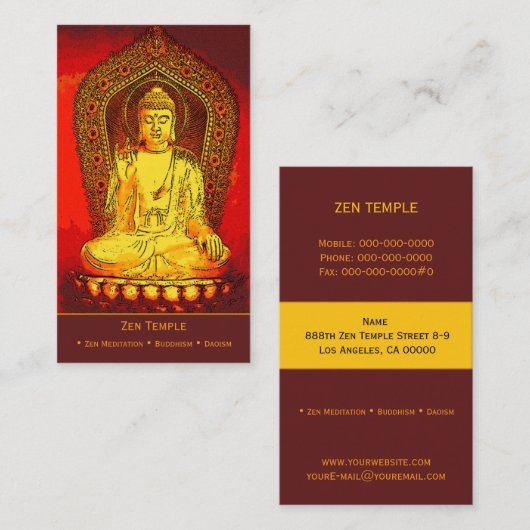 禅宗ビジネスカード 名刺 (正面/裏面)