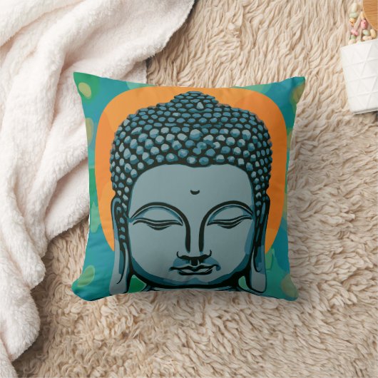 禅宗仏頭 クッション (ブランケット)