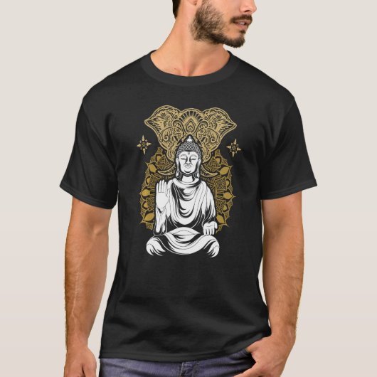 禅宗曼荼羅象の仏教仏 Tシャツ (正面)