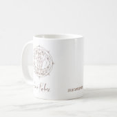 禅定曼荼羅とリラックス引用文名 コーヒーマグカップ (正面左)