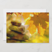 禅定石とメープル葉材 招待状 (正面)