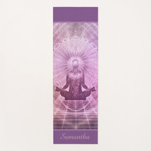 禅定紫パーソナライズされた ヨガマット (正面)