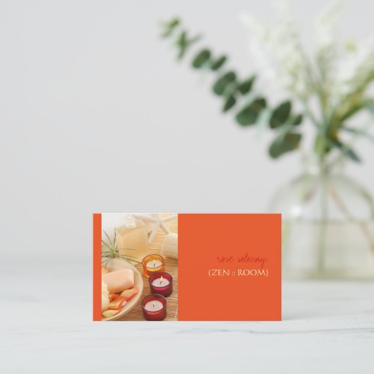 禅室、DIY背景色 名刺 (スタンド正面)
