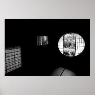 禅寺茶室インテリア ポスター