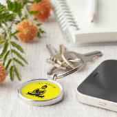 禅師 – 仏陀の瞑想イエロー キーホルダー (側面)