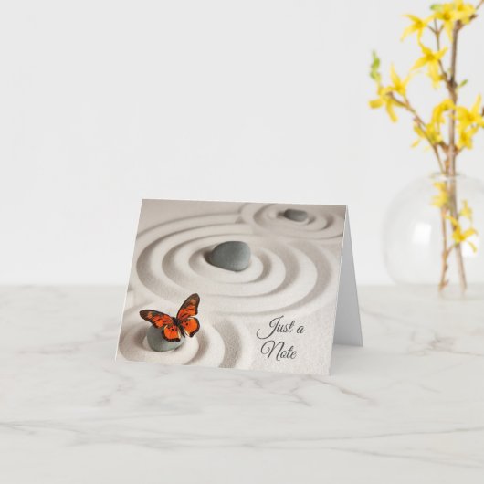 禅庭園 ちょっとしたメモのジェネリックグリーティングカード カード (黄色い花)