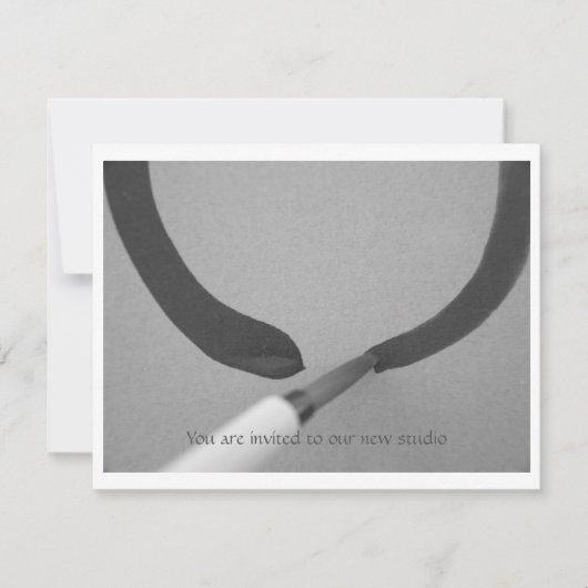 禅延祖書筆 招待状 (正面)