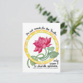 禅引用文とハス ポストカード (スタンド正面)