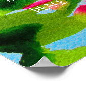 禅引用文蓮の水の色の芸術の中で平和 ポスター (角)