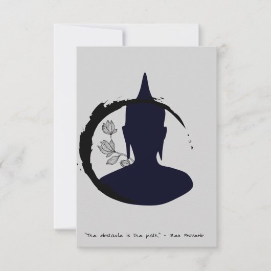 禅引用文：知恵と瞑想はがき (正面)