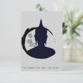 禅引用文：知恵と瞑想はがき (スタンド正面)