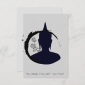 禅引用文：知恵と瞑想はがき (正面/裏面)