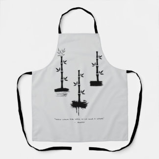 禅引用文：知恵と瞑想 エプロン