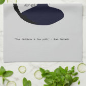 禅引用文：知恵と瞑想 キッチンタオル (折り畳み)