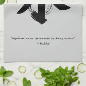 禅引用文：知恵と瞑想 キッチンタオル (折り畳み)