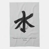 禅引用文：知恵と瞑想 キッチンタオル (縦)