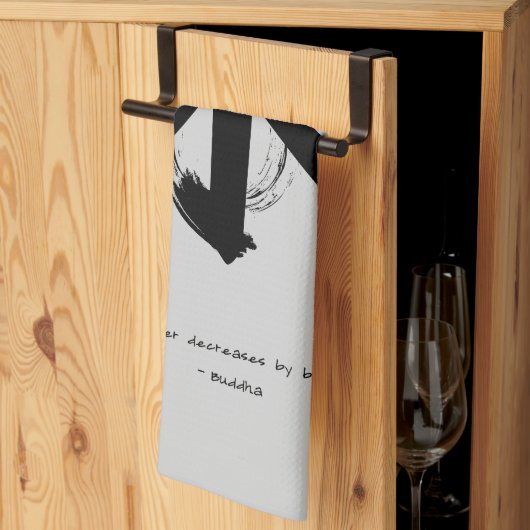 禅引用文：知恵と瞑想 キッチンタオル (三つ折り)