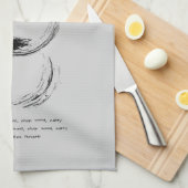 禅引用文：知恵と瞑想 キッチンタオル (四つ折り)