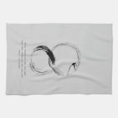 禅引用文：知恵と瞑想 キッチンタオル (横)