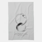 禅引用文：知恵と瞑想 キッチンタオル (縦)