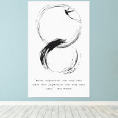 禅引用文：知恵と瞑想 キャンバスプリント (インサイチュ (ウッドフロア))