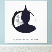 禅引用文：知恵と瞑想 キャンバスプリント (インサイチュ (ウッドフロア))