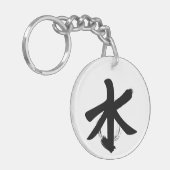 禅引用文：知恵と瞑想 キーホルダー (正面左)