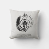 禅引用文：知恵と瞑想 クッション (正面)