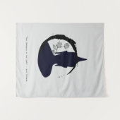 禅引用文：知恵と瞑想 タペストリー (正面(横))