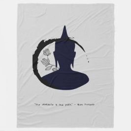 禅引用文：知恵と瞑想 フリースブランケット