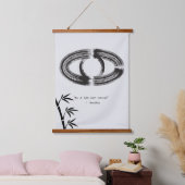 禅引用文：知恵と瞑想 吊り下げ型タペストリー (寝室)