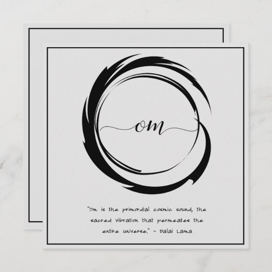 禅引用文：知恵と瞑想 招待状 (正面/裏面)