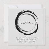 禅引用文：知恵と瞑想 招待状 (正面)